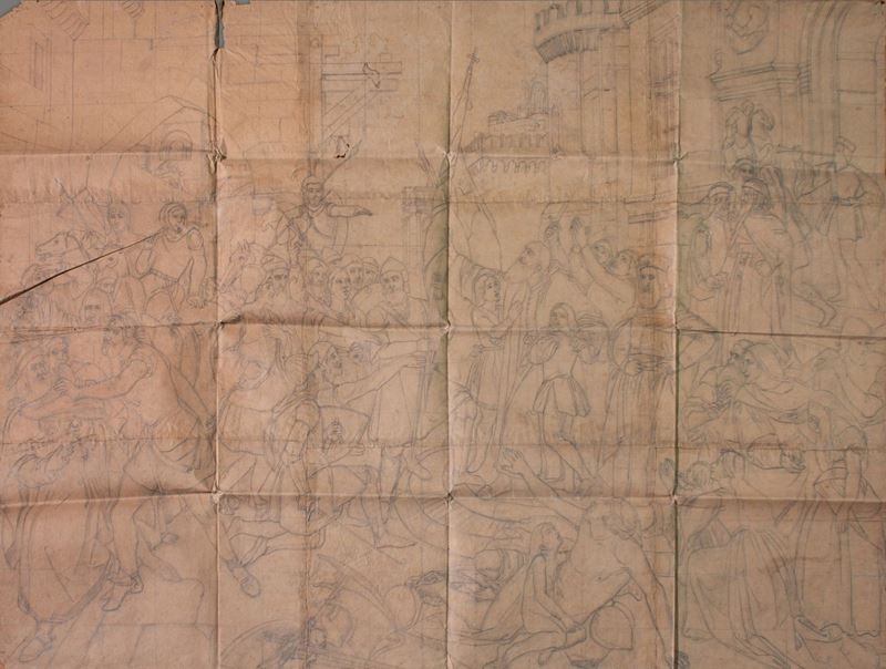 Francesco Podesti - Disegno Preparatorio per "il Giuramento degli Anconitani"