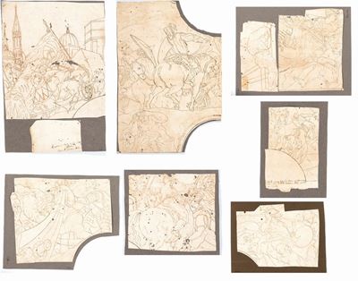 Serie di Otto Studi Accademici dai Dipinti di Palma il Giovane e Paolo Veronese in Palazzo Ducale...