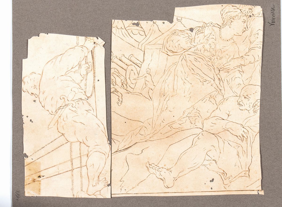 Artista Italiano, XIX Secolo - Serie di Otto Studi Accademici dai Dipinti di Palma il Giovane e P...