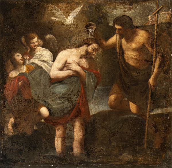 Artista romano, seconda met&#224; XVII secolo - The Baptism of Christ