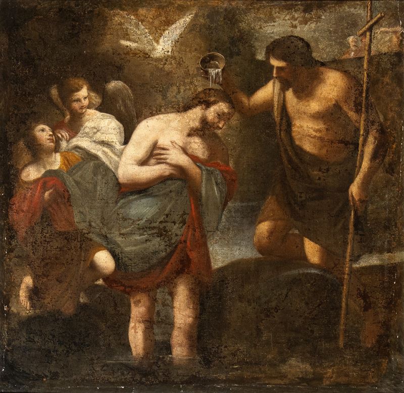 Artista Romano, Seconda Metà XVII Secolo - Battesimo di Cristo