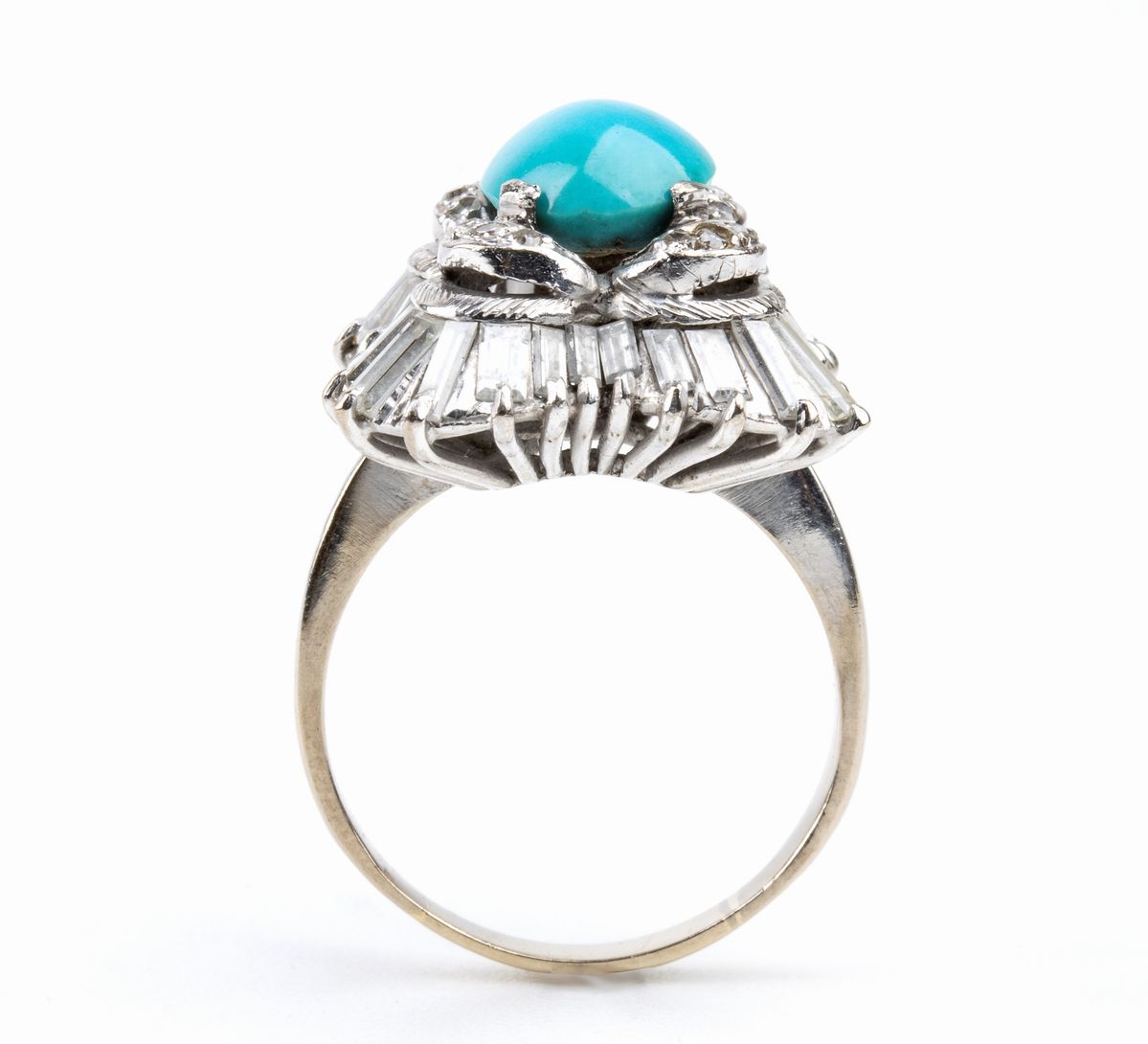 Anello in Oro con Turchese e Diamanti