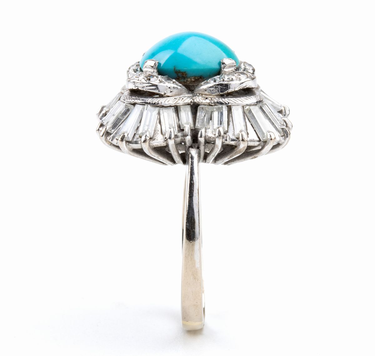 Anello in Oro con Turchese e Diamanti