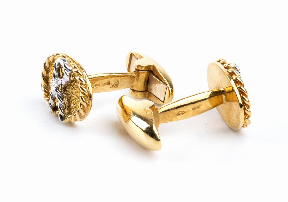 ROBERTA DI CAMERINO: coppia di gemelli in oro