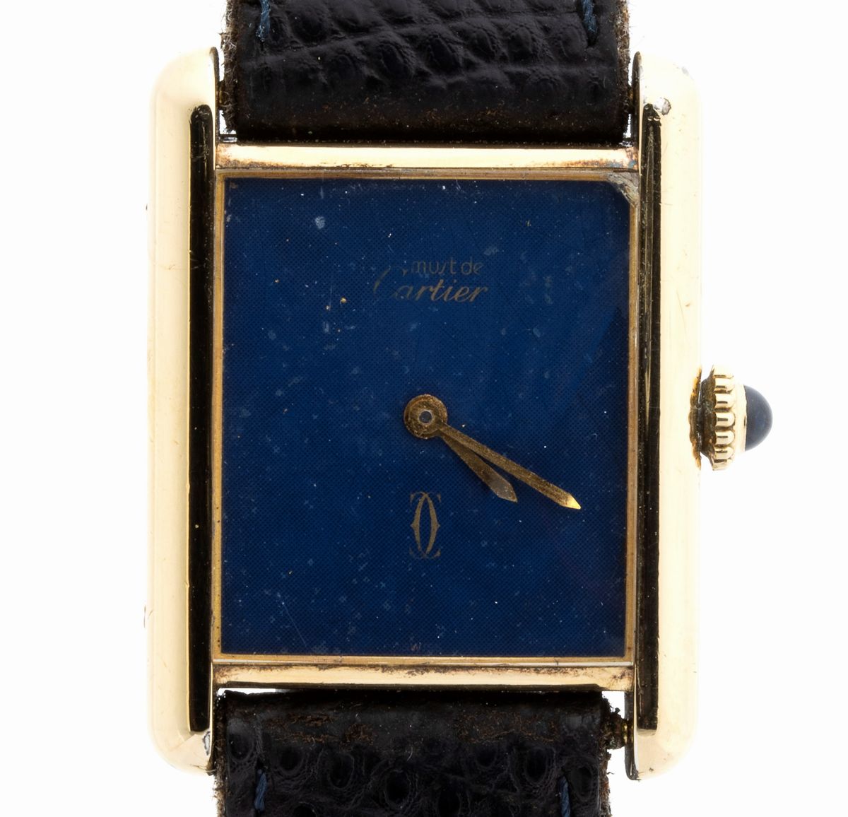 Le Must De Cartier Tank: Orologio da Polso in Argento Vermeille, Anni '70-'80