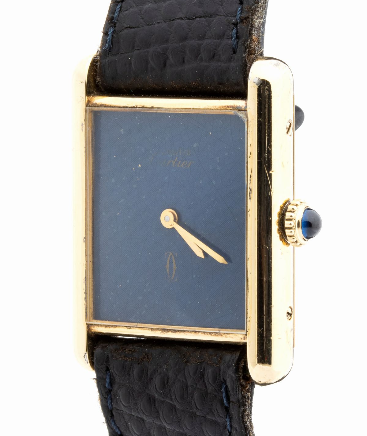 Le Must De Cartier Tank: Orologio da Polso in Argento Vermeille, Anni '70-'80