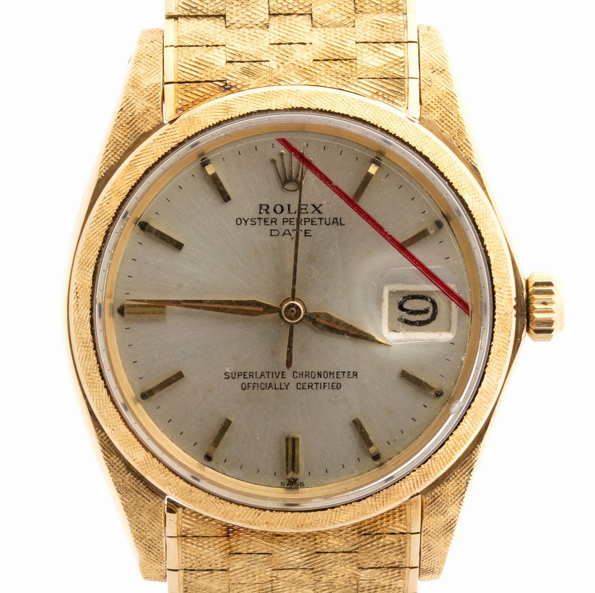 Rolex Date: Raro Orologio da Polso in Oro 18k Serie Corteccia Ref. 1502, 1963