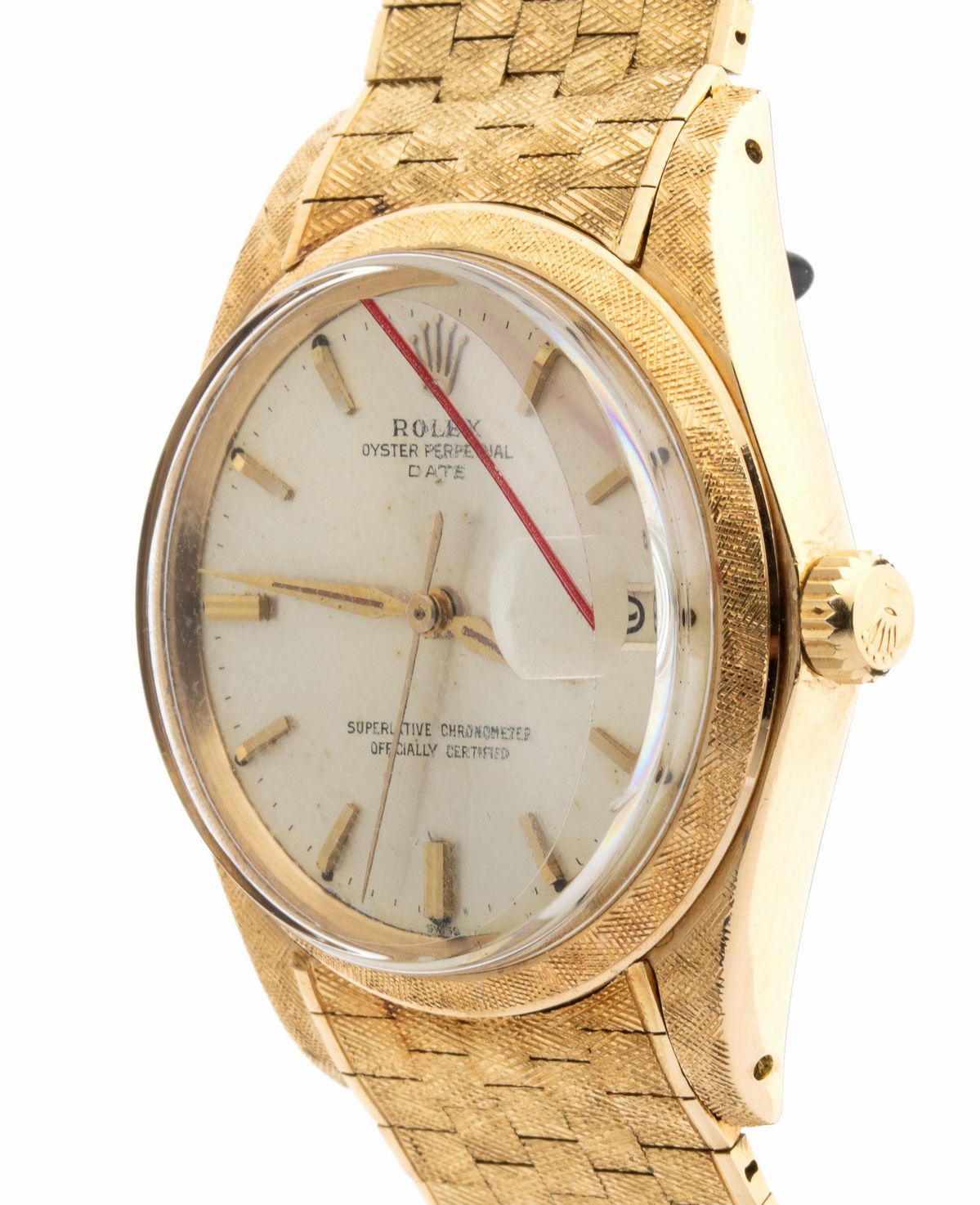 Rolex Date: Raro Orologio da Polso in Oro 18k Serie Corteccia Ref. 1502, 1963