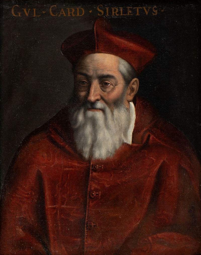 Artista Attivo a Roma, Ultimo Quarto del XVI Secolo - Ritratto del Cardinale Guglielmo Sirleto
