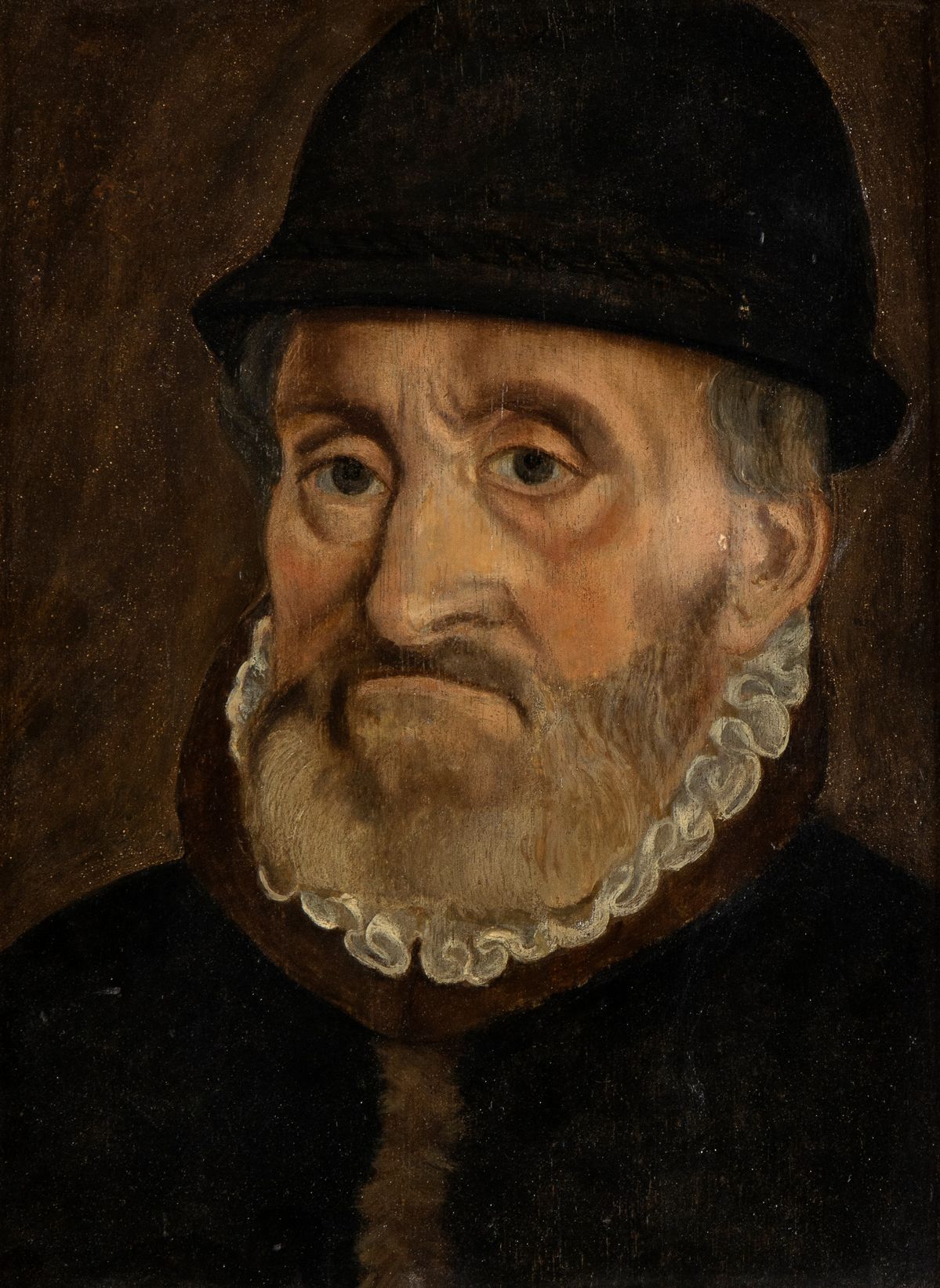 Artista Olandese, XVII Secolo - A) Ritratto di Dama con Cuffia e Gorgiera; B) Ritratto di Gentilu...