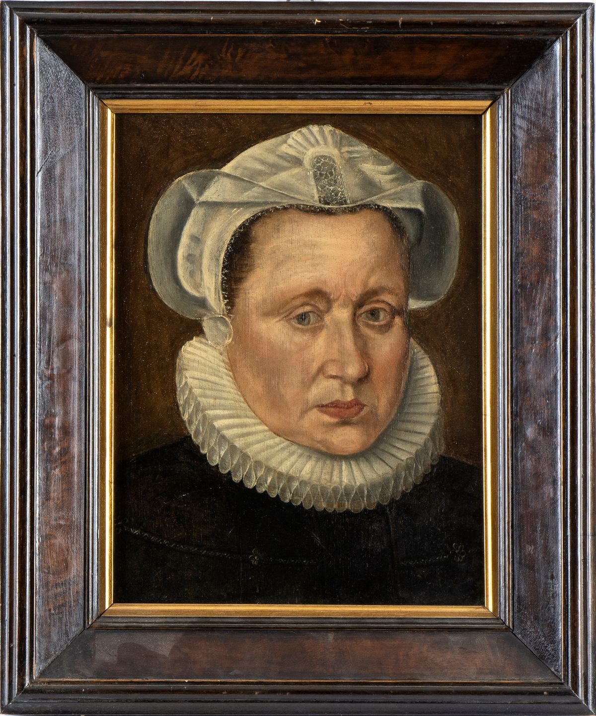 Artista Olandese, XVII Secolo - A) Ritratto di Dama con Cuffia e Gorgiera; B) Ritratto di Gentilu...