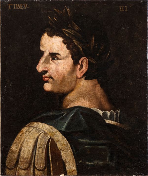 Artista lombardo, XVII secolo - Portrait of the Emperor Tiberius