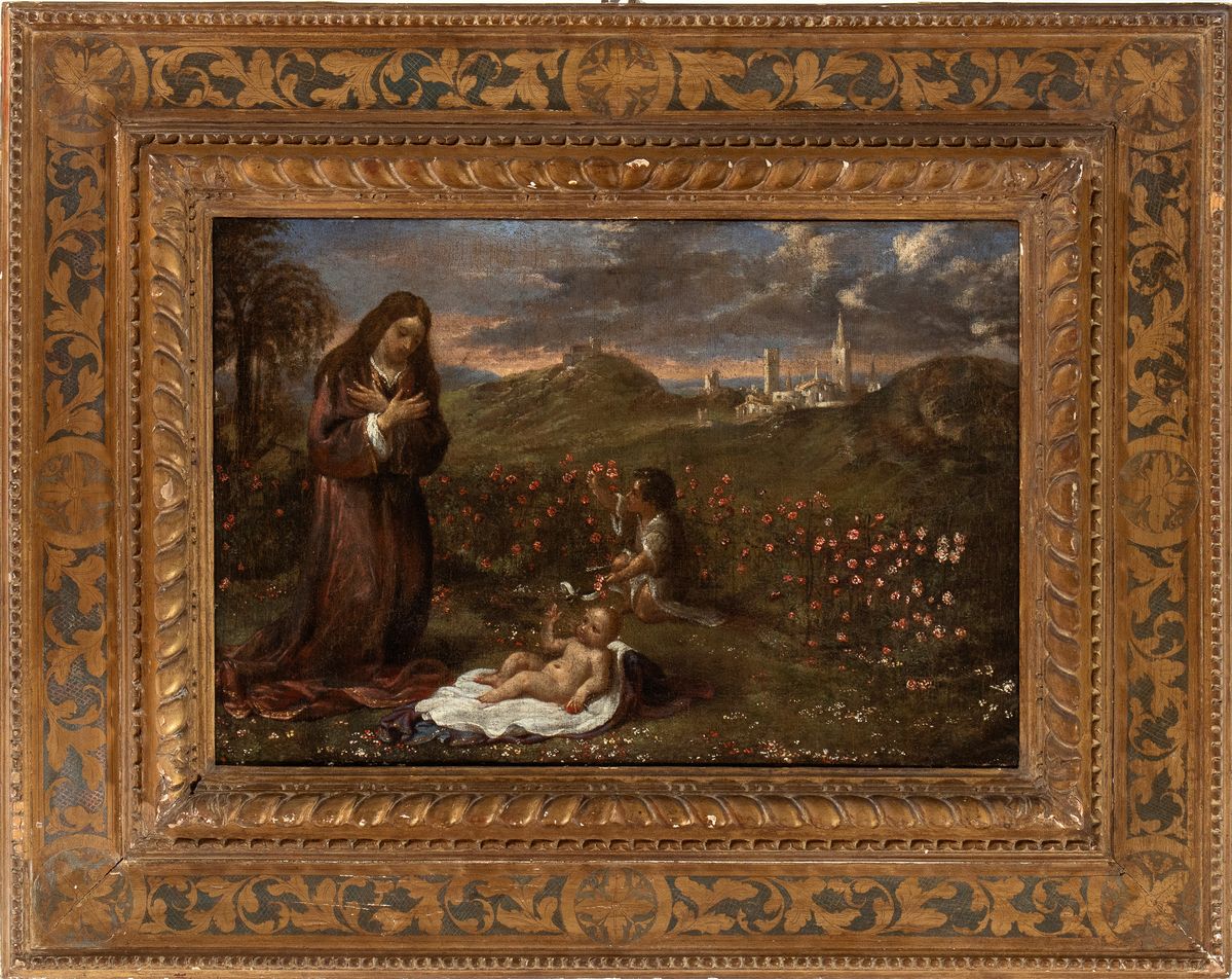 Ippolito Scarsella Scarsellino - La Madonna e San Giovannino in Adorazione del Bambino, "madonna ...