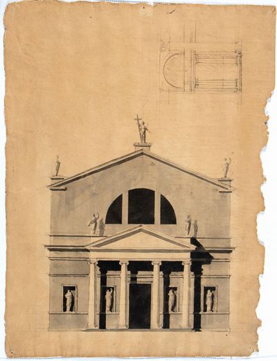 Studio Architettonico per il Fronte di una Chiesa