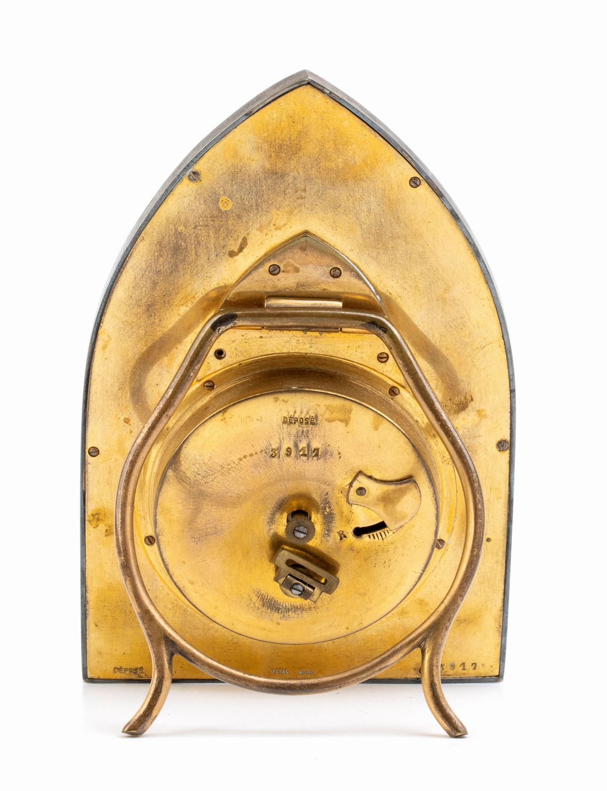 Mappin & Webb: Orologio Art Déco con Sveglia in Ottone - Anni '30