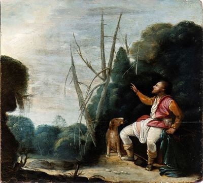 Paesaggio Boschivo con San Rocco