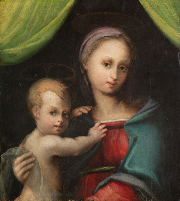 Artista fiorentino, prima met&#224; XVI secolo - Madonna con il Bambino