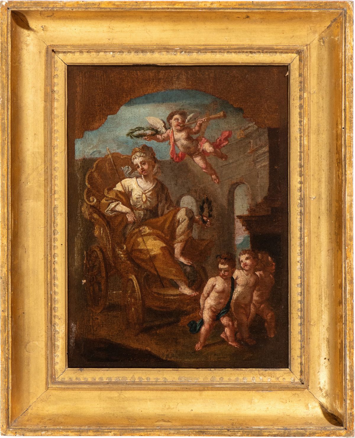 Clemente Ruta - Trionfo della Virtù Condotta da Poesia, Pittura e Musica e Incoronata dalla Fama