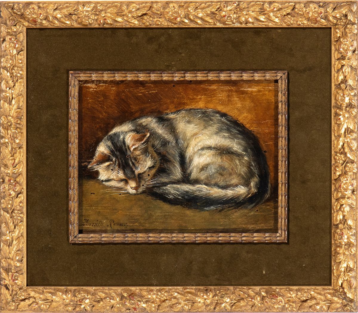 Henriëtte Ronner-knip - Gattino Addormentato