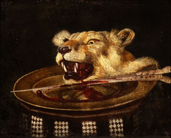 Artista francese, XIX secolo - Head of a Lioness
