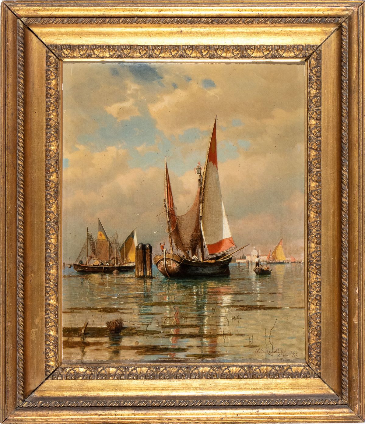William Stanley Haseltine - Laguna Veneziana con Barche