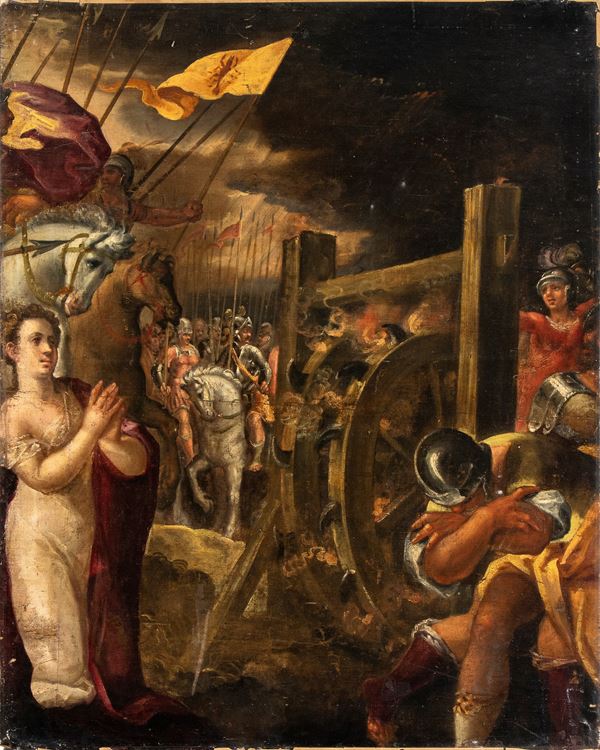 Artista veneziano, fine XVI - inizio XVII secolo - The Martyrdom of Saint Catherine of Alexandria
