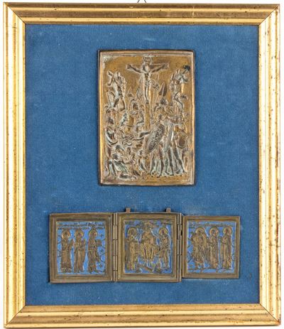 Icone Russe da Viaggio in Bronzo