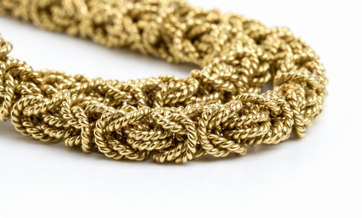 Girocollo a maglie in oro