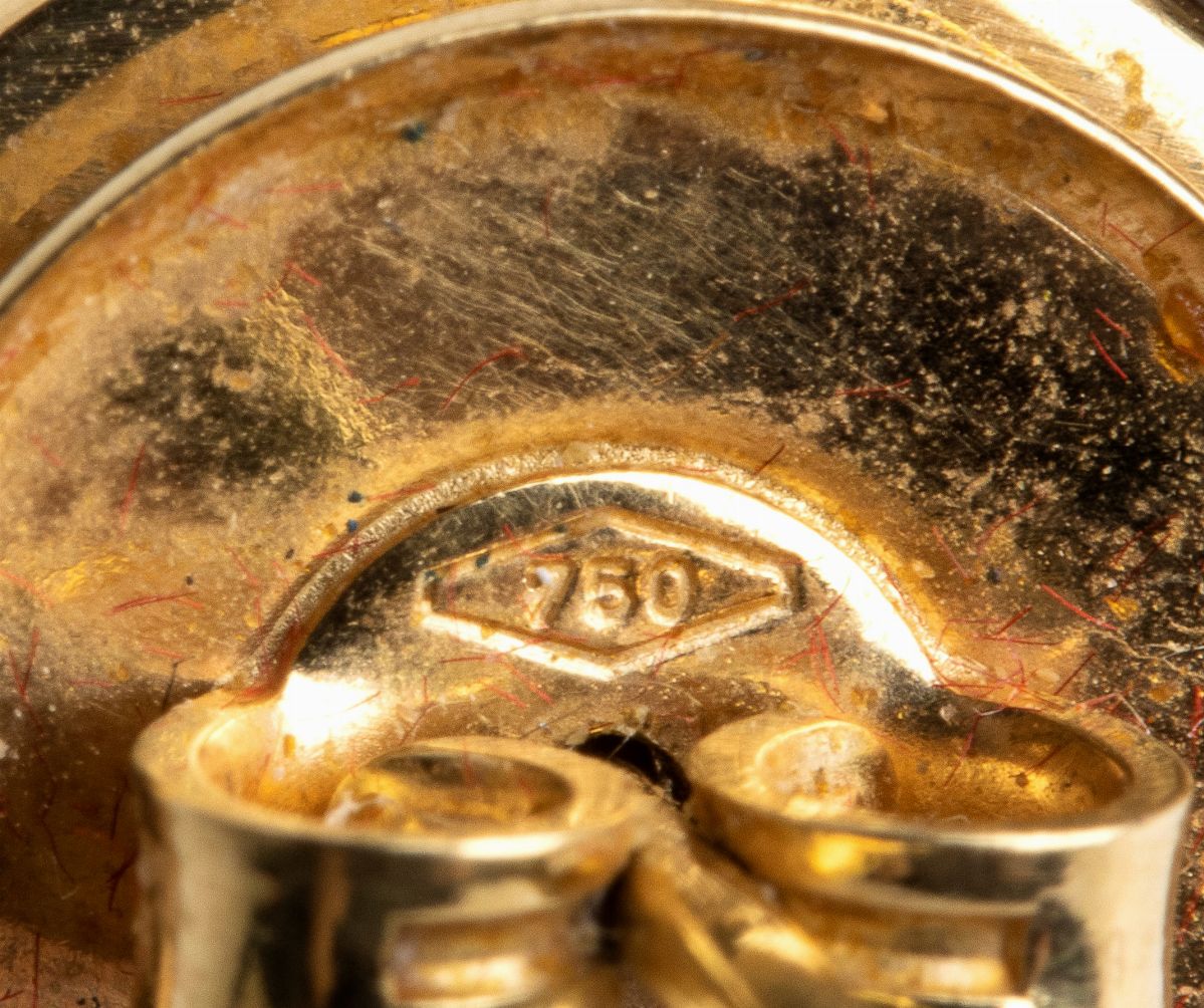 Orecchini Pendenti in Oro con Diamanti Brown e Corallo Cerasuolo