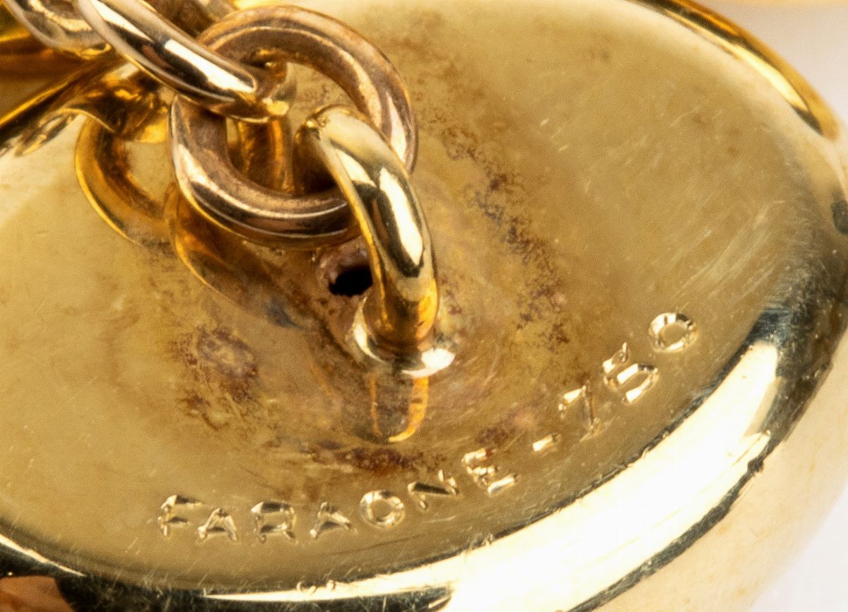 FARAONE: paio di gemelli in oro