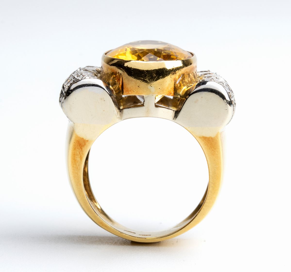Anello in Oro con Quarzo Giallo