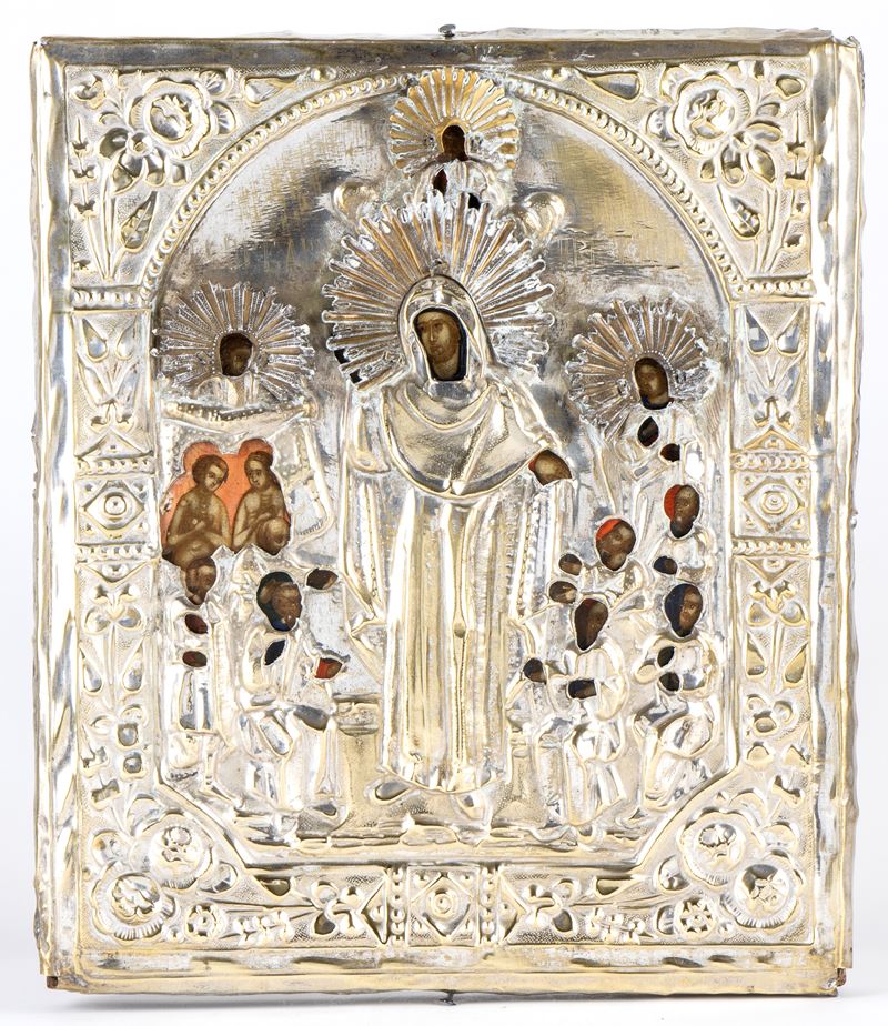 Icona Russa Raffigurante la Madre di Dio Gioia di Tutti gli Afflitti