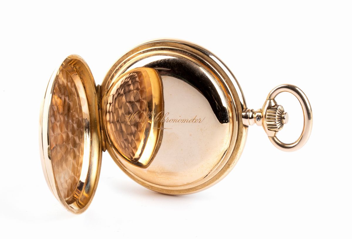 Iwc: Orologio da Tasca Occhio di Bue in Oro 18k, 1890 Circa