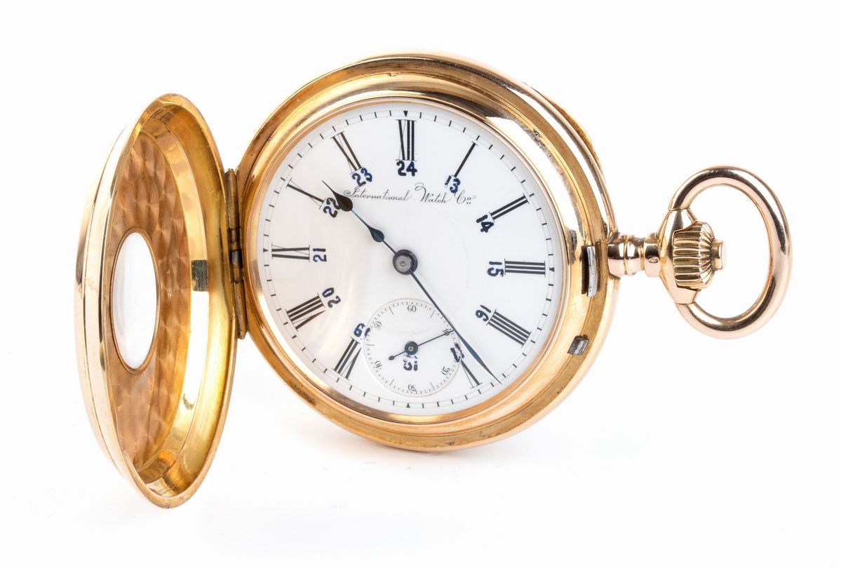 Iwc: Orologio da Tasca Occhio di Bue in Oro 18k, 1890 Circa