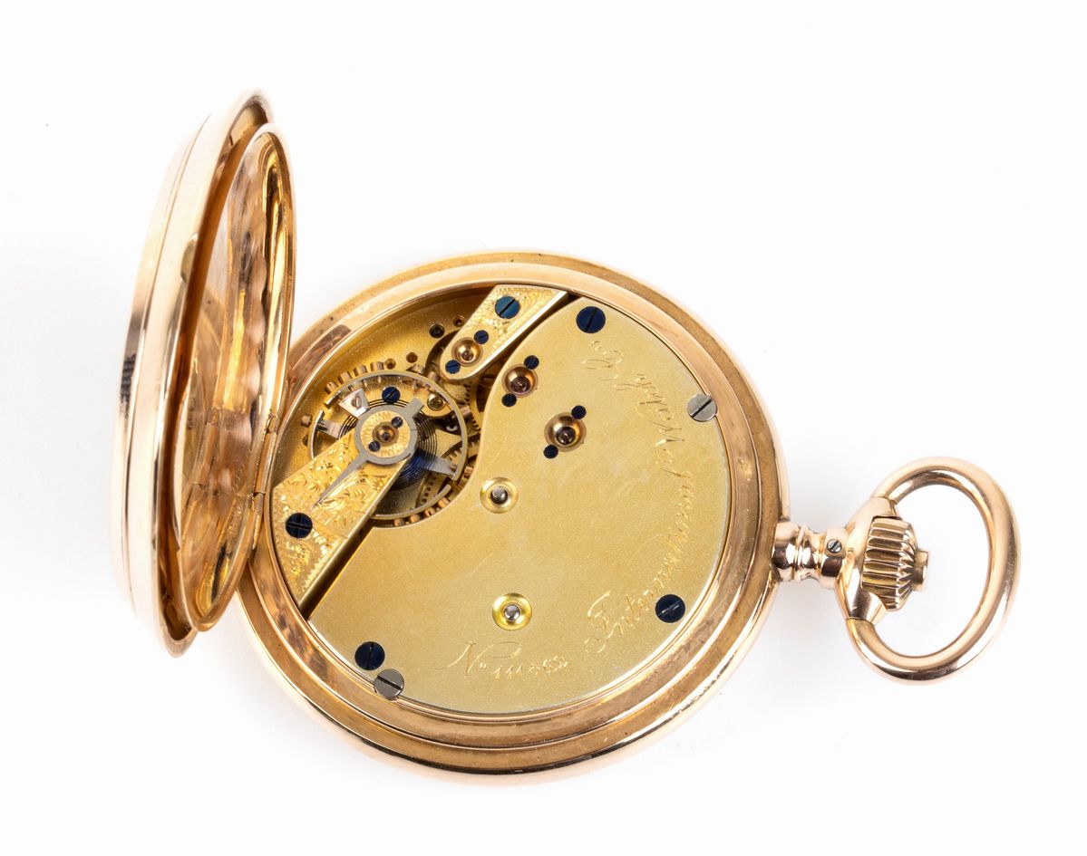 Iwc: Orologio da Tasca Occhio di Bue in Oro 18k, 1890 Circa