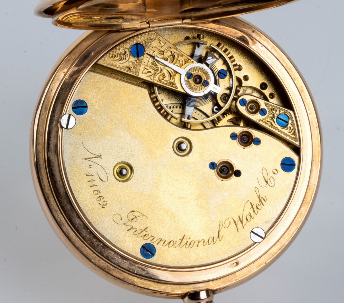 Iwc: Orologio da Tasca Occhio di Bue in Oro 18k, 1890 Circa