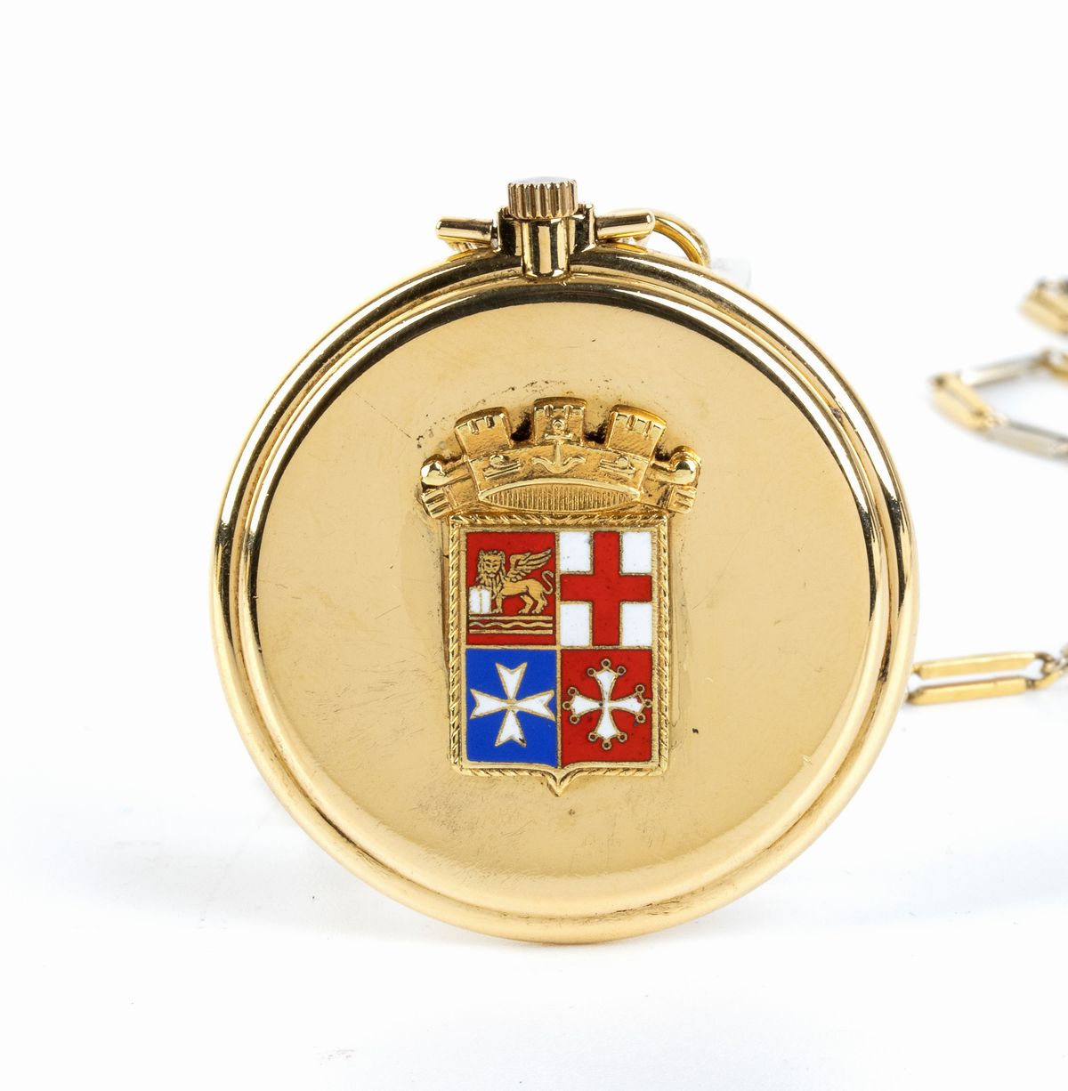 Universal: Orologio da Tasca con Catena in Oro 18k