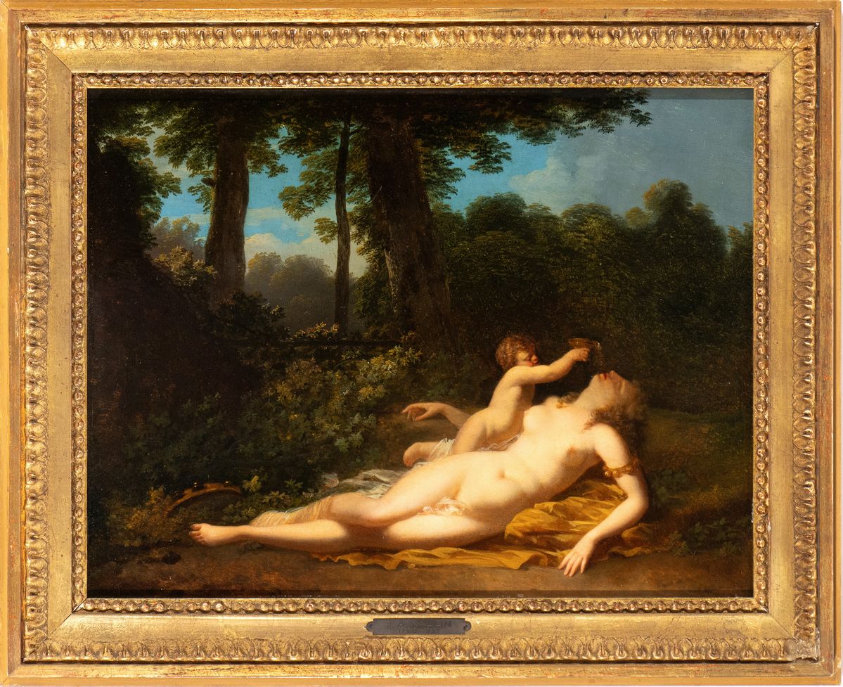 Jacques Antoine Vallin - Venere e Amore in un Paesaggio Cassico