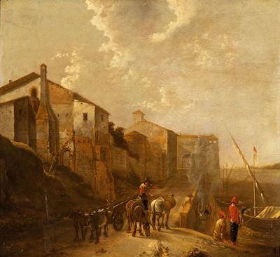 Veduta di Ripa Grande a Roma