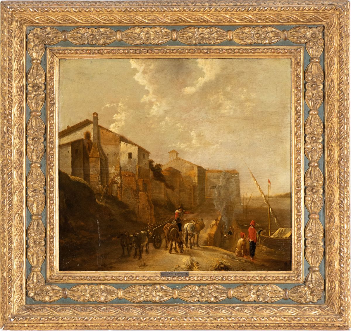 Jan Dirksz Both - Veduta di Ripa Grande a Roma