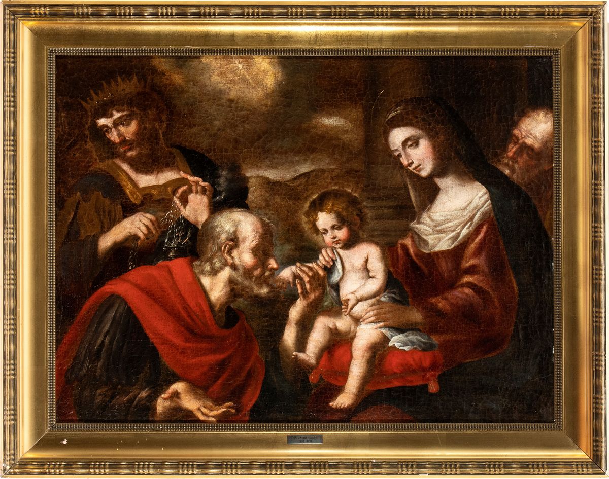 Scuola Napoletana, Prima Metà XVII Secolo - Adorazione dei Pastori