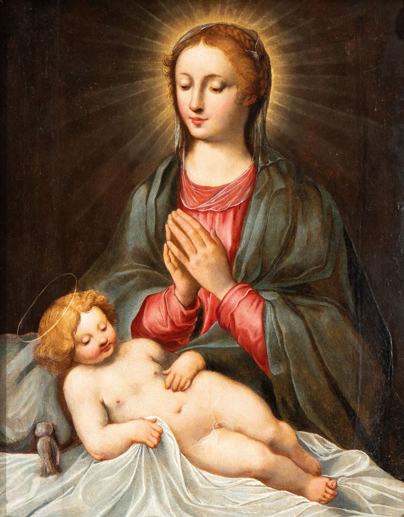 Francesco Vanni - La Madonna in Adorazione del Bambino