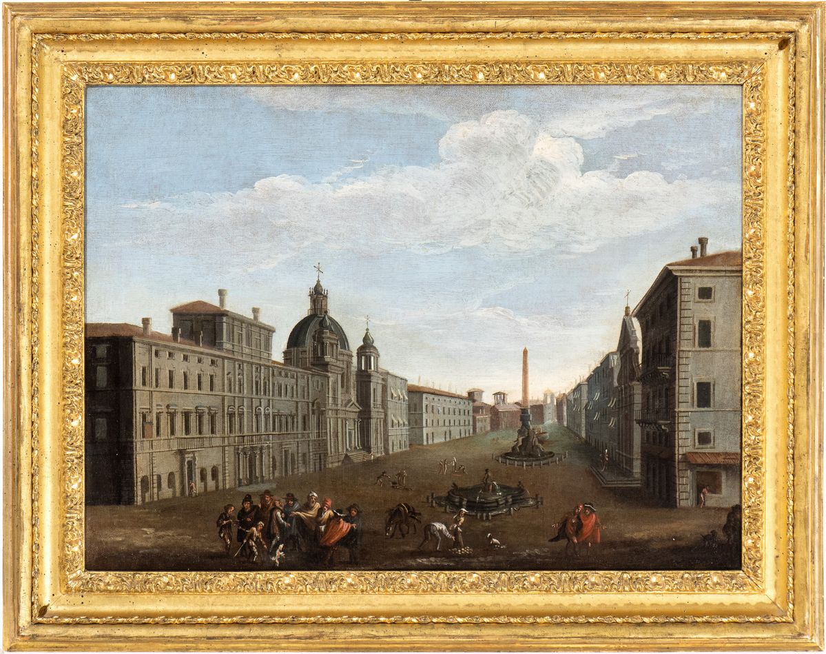 Artista Attivo a Roma, XVIII Secolo - Veduta di Piazza Navona