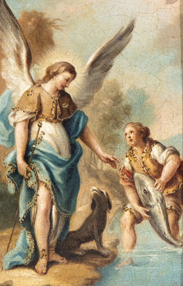 Scuola napoletana, XVIII secolo - Tobias and the Angel