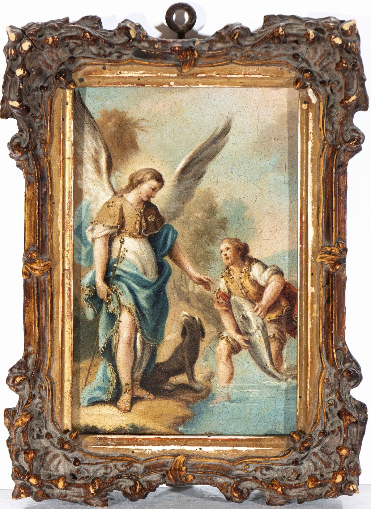 Scuola Napoletana, XVIII Secolo - Tobia e L'angelo