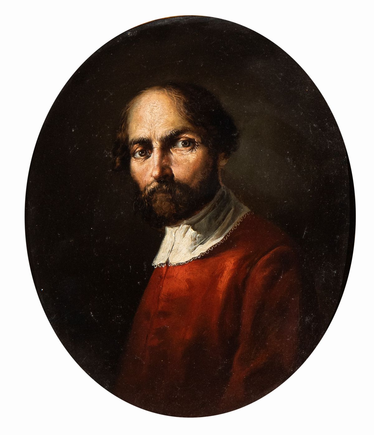 Artista Fiammingo, XVII Secolo - A) Ritratto Virile con Cappello Rosso; B) Ritratto Virile in Giu...