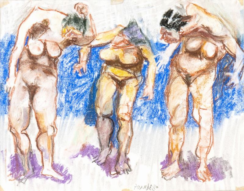 Fausto Pirandello - Tre Nudi