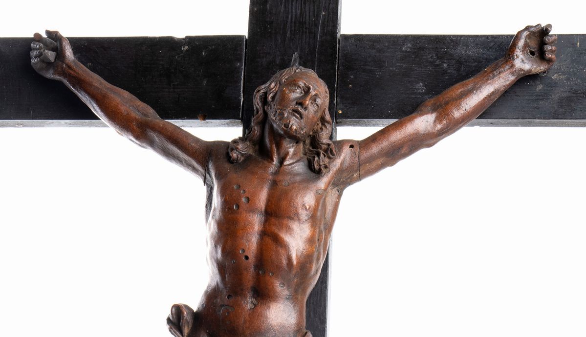 Croce D'altare in Legno con Cristo