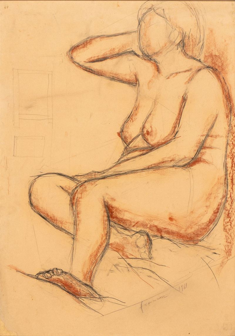 Franco Francese - Nudo Femminile Seduto