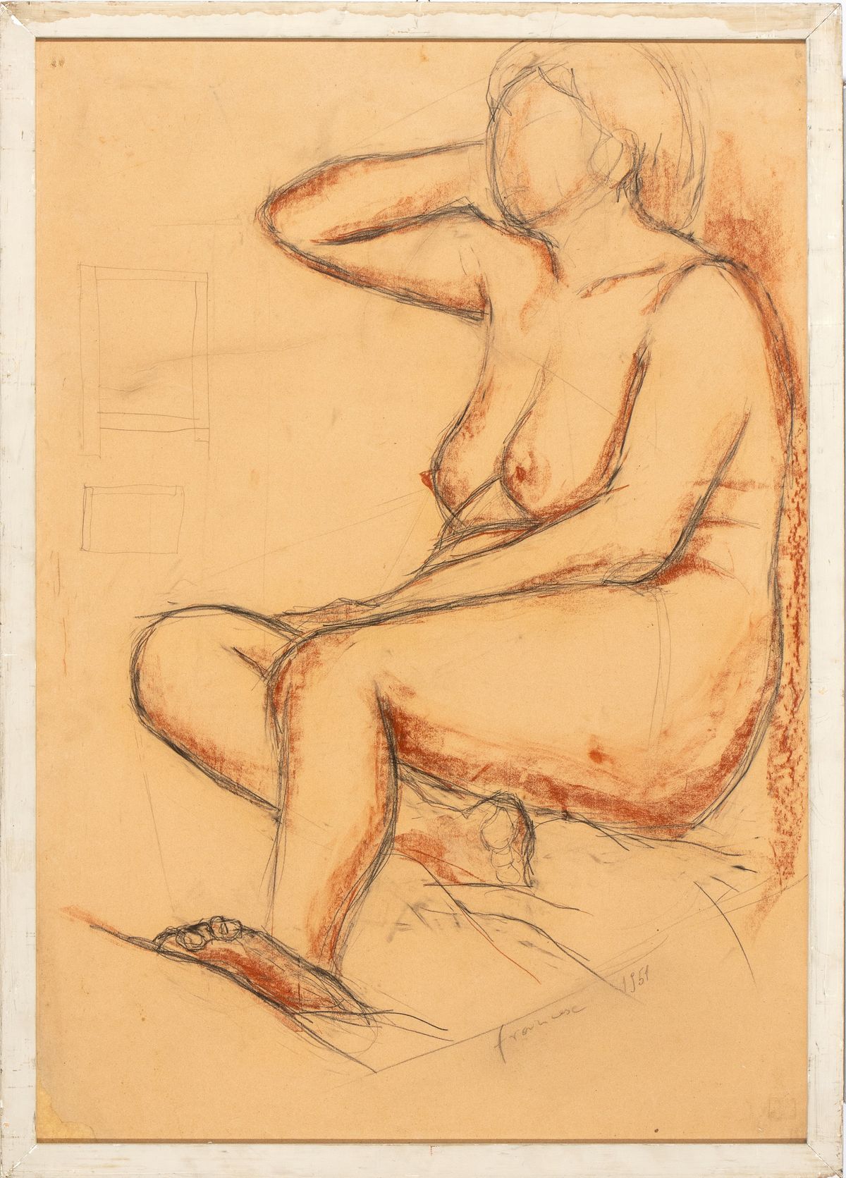 Franco Francese - Nudo Femminile Seduto
